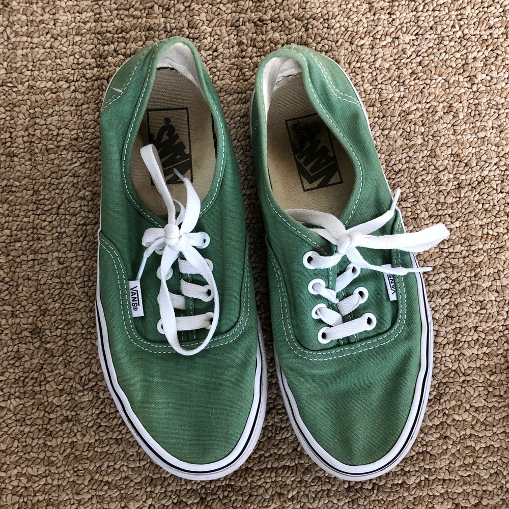 Green Vans size 8